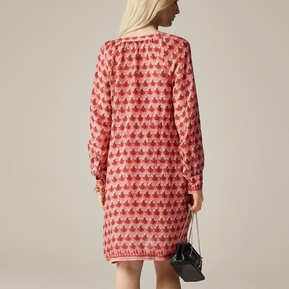 NWT!! J. CREW Cabana Mini Dress Block Print Ramie Coral Multi Cover Up Size 2X - Picture 9 of 16